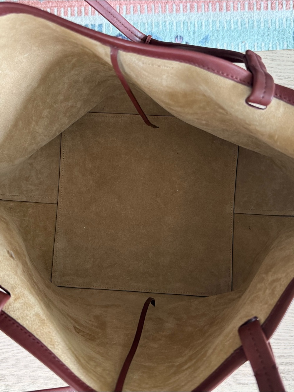 The Row Park Three Leather Tote in Cognac - Picture 4 of 8